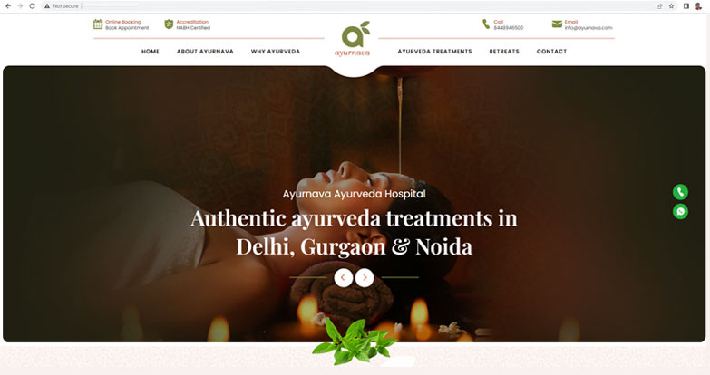 Ayurveda hospital Web Design