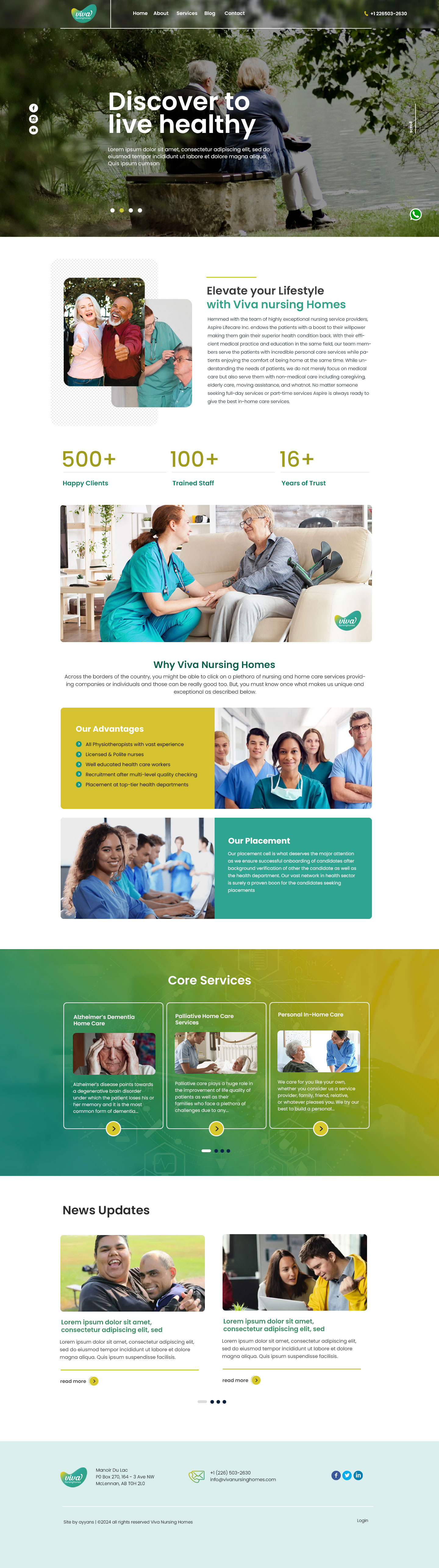 health care web design 