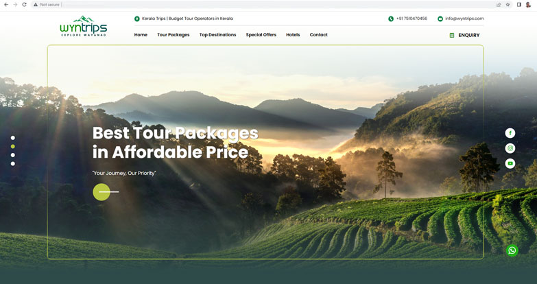 Wayanad tourism web design