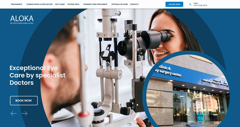 eye clinic web design