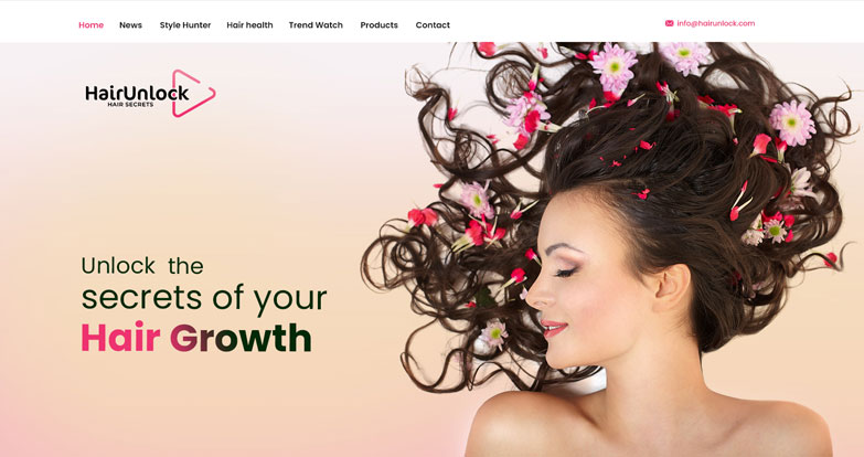 Hair clinic web design kochi